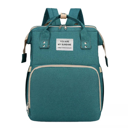 Nappy Bag Backpack with Foldable Cot