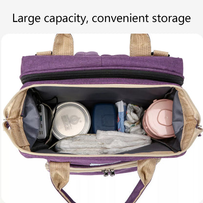Nappy Bag Backpack with Foldable Cot